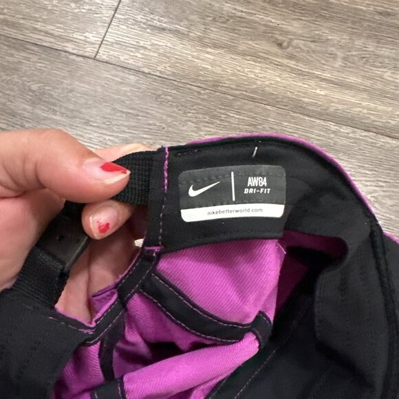 NIKE DRI-FIT Purple Swoosh AW84 5-PANEL HAT Running Track Gym Summer Golf Cap main image 7
